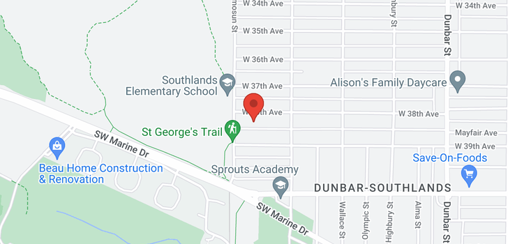map of 4068 W 38TH AVENUE